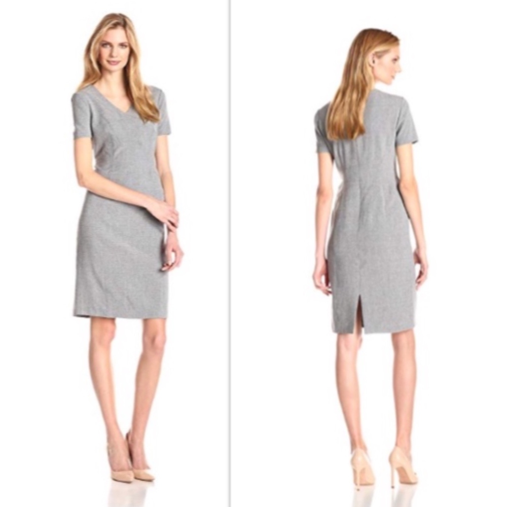 Anne Klein Sheath Work Dress Gray NWOT, 14